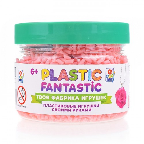 Гранулированный пластик 95 г Plastic Fantastic розовый с аксес. в баночке 5,7хD7 см